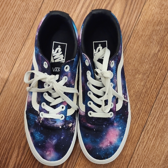Vans Shoes - Vans Kids Galaxy Print Old Skool Sneakers - Blue, Purple, Pink
